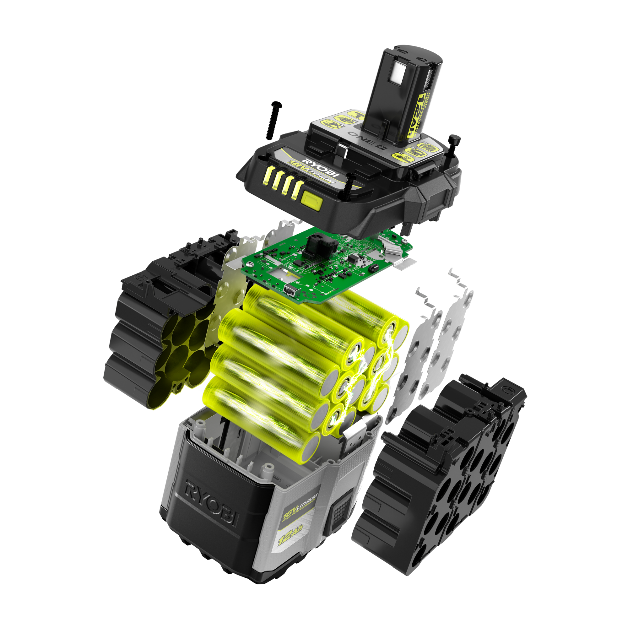 A look inside a RYOBI 18V ONE+ battery