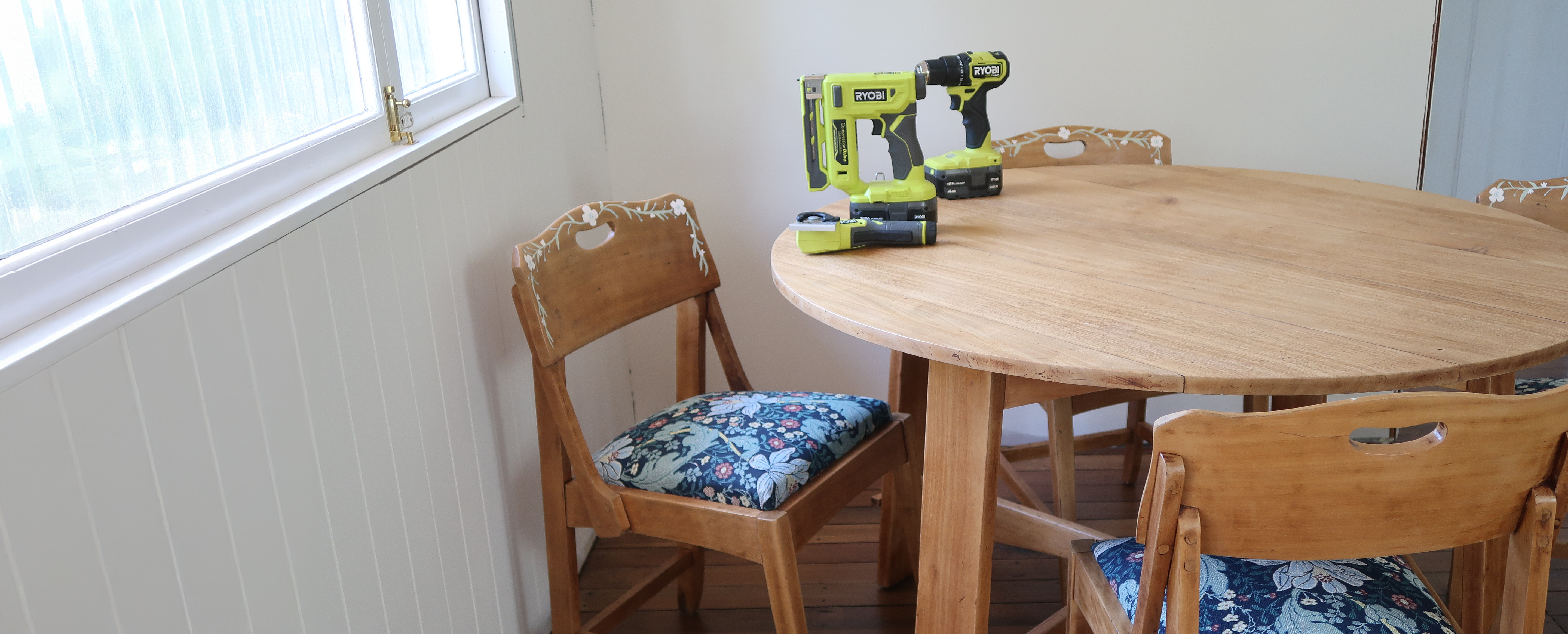 Upcycled Dining Set made with RYOBI tools