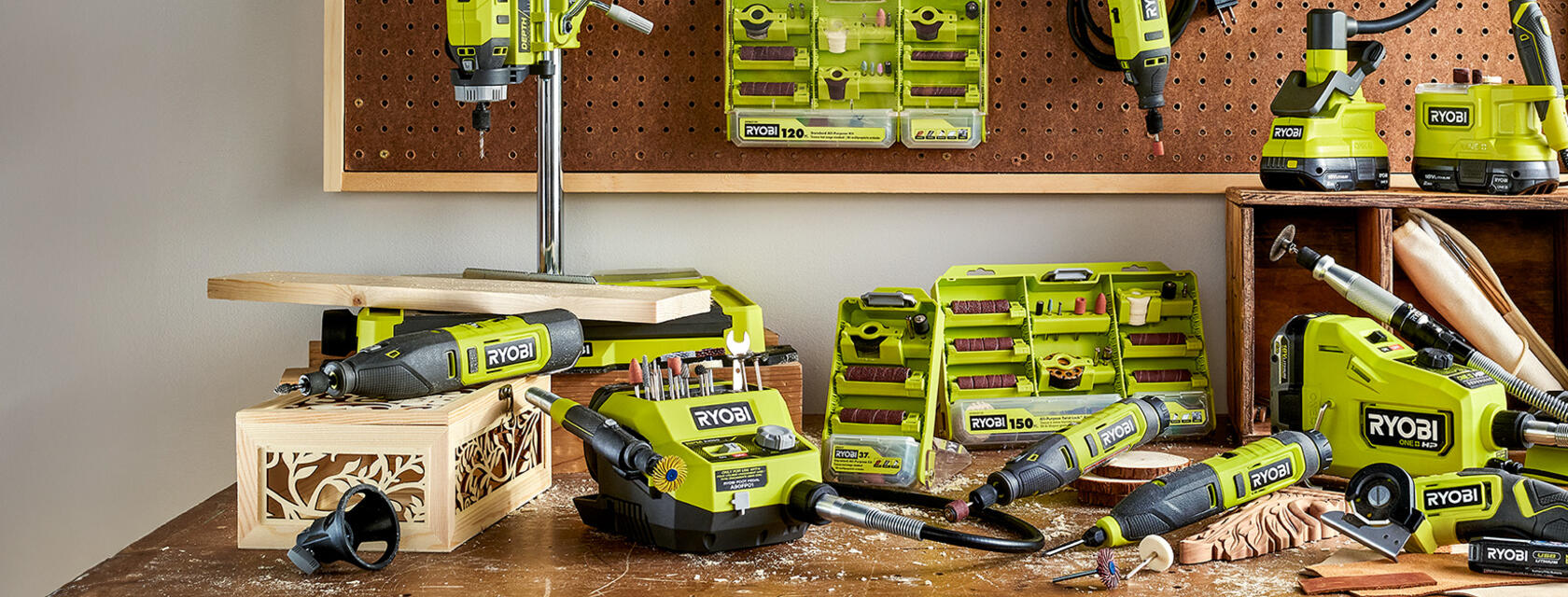 RYOBI's range of rotary and crafting tools