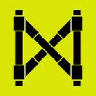 Icon: bracing poles on hyper green background